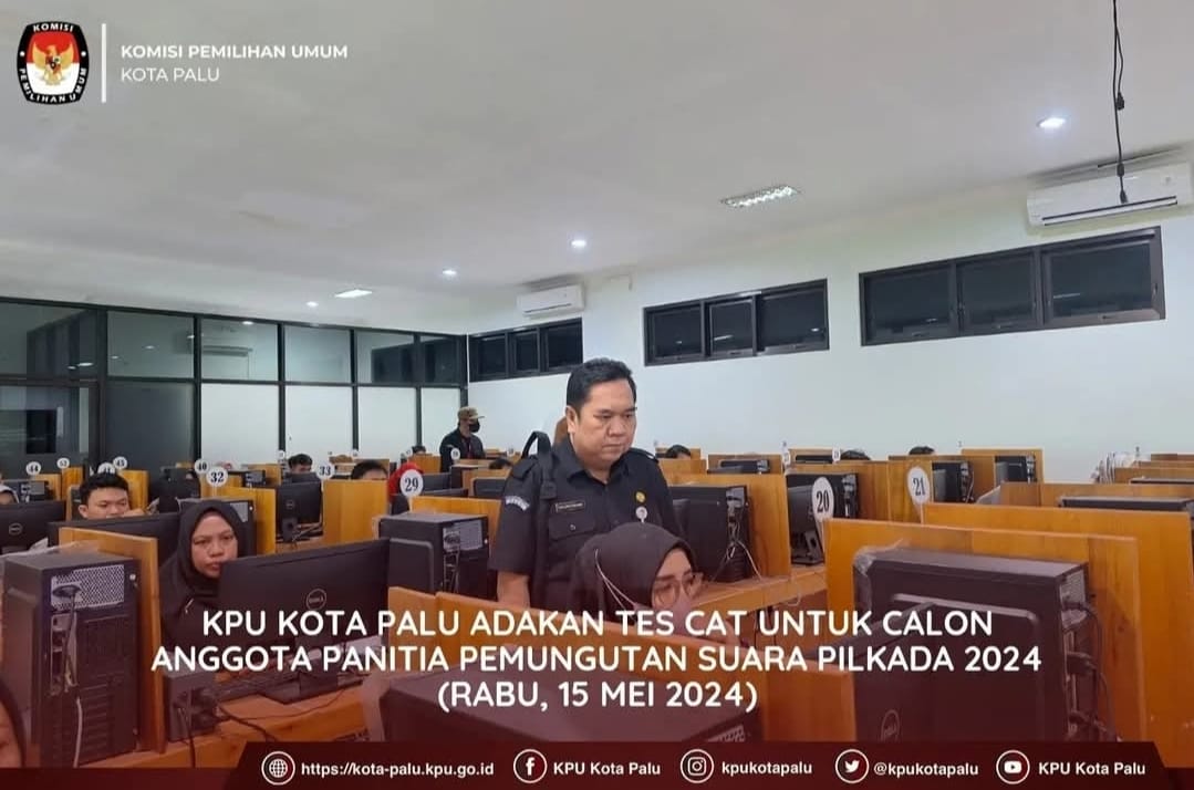 KPU Kota Palu Adakan Tes CAT Untuk Calon Anggota Panitia Pemungutan Suara Pilkada 2024