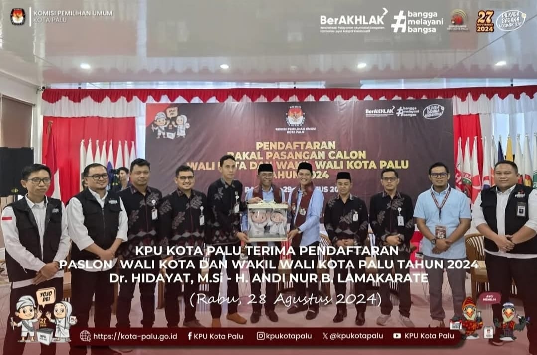 Pendaftaran Calon Walikota dan Wakil Wali Kota Palu Pilkada 2024
