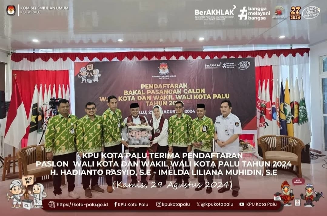 Pendaftaran Calon Wali Kota dan Wakil Wali Kota Palu Pilkada Tahun 2024